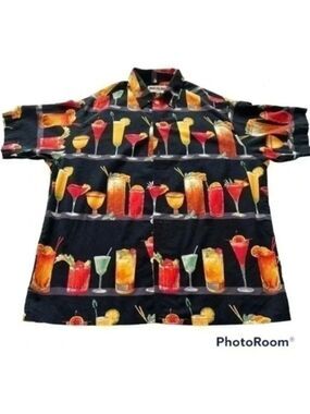 Spot Original Mens Cocktails Liquor Hawaiian Shirt size Large